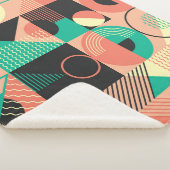 Couverture Sherpa Conception de Motif géométrique rétro (3/4)