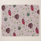 Couverture Sherpa Conception de motif transparent Monstera (Devant (Horizontal))