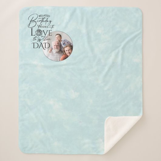 Couverture Sherpa Conception de photo de calligraphie d'anniversaire (Devant)