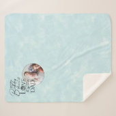 Couverture Sherpa Conception de photo de calligraphie d'anniversaire (Devant (Horizontal))