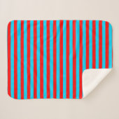 Couverture Sherpa Conception de rayures rouges et bleues (Devant (Horizontal))