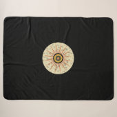 Couverture Sherpa Conception de soleil levant rétro boho (Devant (Horizontal))