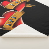 Couverture Sherpa Conception de tatouage de bannière traditionnelle (3/4)