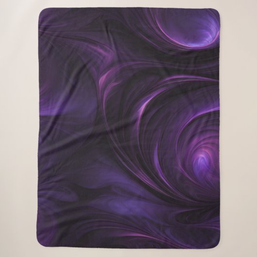 Couverture Sherpa Conception de torsion violette foncée (Devant)