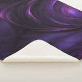Couverture Sherpa Conception de torsion violette foncée (3/4)