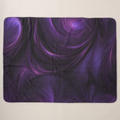 Couverture Sherpa Conception de torsion violette foncée (Devant (Horizontal))