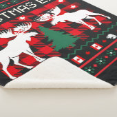 Couverture Sherpa Conception de vêtements de Noël moches canadiens (3/4)