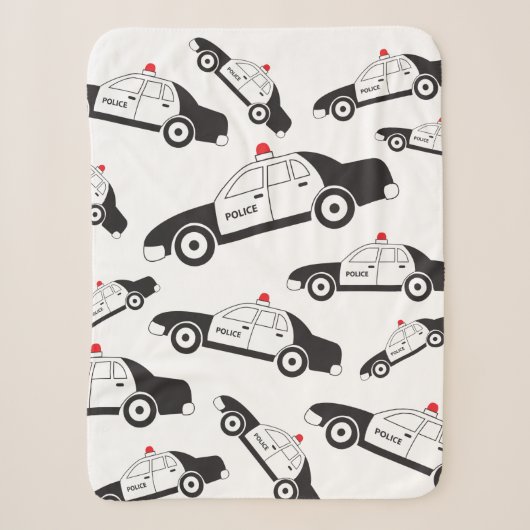 Couverture Sherpa Conception de voiture de la police de jouets (Devant)