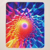 Couverture Sherpa Conception de vortex de couleur géométrique prisma (Devant)