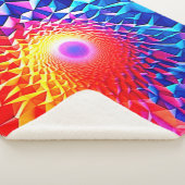 Couverture Sherpa Conception de vortex de couleur géométrique prisma (3/4)