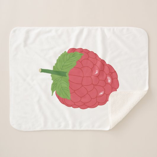Couverture Sherpa Conception des fruits de framboise (Devant (Horizontal))