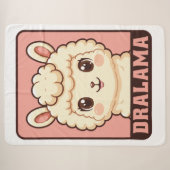 Couverture Sherpa Conception d'illustration de lama mignon (Devant (Horizontal))