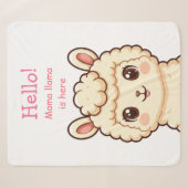 Couverture Sherpa Conception d'illustration de lama mignon (Devant (Horizontal))