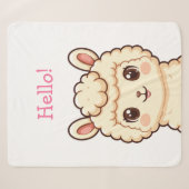 Couverture Sherpa Conception d'illustration de lama mignon (Devant (Horizontal))