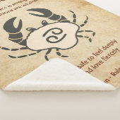 Couverture Sherpa Conception du zodiaque Cancer avec affirmations in (3/4)
