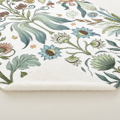 Couverture Sherpa Conception florale Art Nouveau 402 fleurs (3/4)