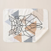 Couverture Sherpa Conception géométrique de hibou (Devant (Horizontal))