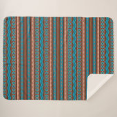 Couverture Sherpa Conception géométrique de style sud-ouest Cameron (Devant (Horizontal))