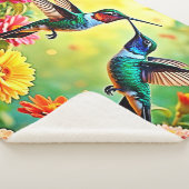 Couverture Sherpa Conception magique de colibri aux tons bijoux (3/4)