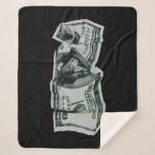 Couverture Sherpa Conception moderne d'un billet de 100 $ froissé (Devant)