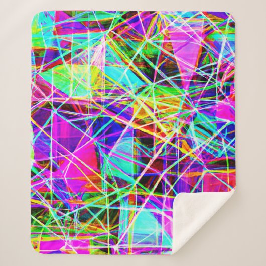 Couverture Sherpa Conception Motif Abstraite dynamique (Devant)