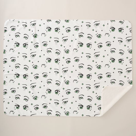 COUVERTURE SHERPA CONCEPTION MOTIF ANIME EYE (Devant (Horizontal))