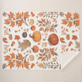 Couverture Sherpa Conception motif d'automne (Devant (Horizontal))