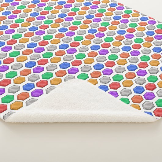 COUVERTURE SHERPA CONCEPTION MOTIF GEMSTONES (3/4)