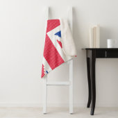 Couverture Sherpa Conception originale de point de croix Union Jack (En situation)