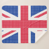 Couverture Sherpa Conception originale de point de croix Union Jack (Devant (Horizontal))