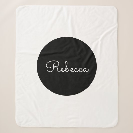 Couverture Sherpa Conception Rétro-Moderne de Script Blanc Modifiabl (Devant)