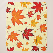 Couverture Sherpa Conception sans couture de feuillage d'automne (Devant)
