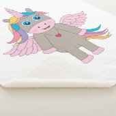 Couverture Sherpa Conception Unicorne Arc-en-ciel mignon (3/4)