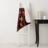 Couverture Sherpa Conceptions de motifs floraux et feuillus vibrants (En situation)