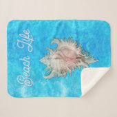 Couverture Sherpa Conch Shell "Beach Life" (Devant (Horizontal))