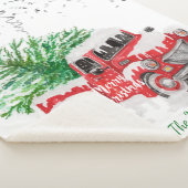 Couverture Sherpa Confetti d'argent, neige de canard rouge de Noël (3/4)