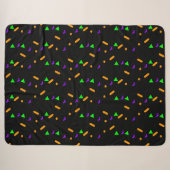Couverture Sherpa Confettis néon Halloween (Devant (Horizontal))