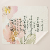 Couverture Sherpa Confiance dans le Seigneur floral (Devant (Horizontal))