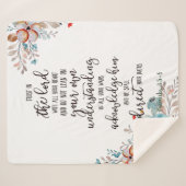 Couverture Sherpa Confiance dans le Seigneur floral (Devant (Horizontal))