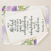 Couverture Sherpa Confiance dans le Seigneur floral (Devant (Horizontal))