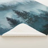 Couverture Sherpa Confort de la forêt bleue sereine (3/4)