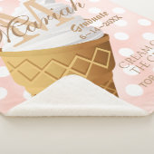 Couverture Sherpa Conne de crème glacée à la vanille souple (3/4)