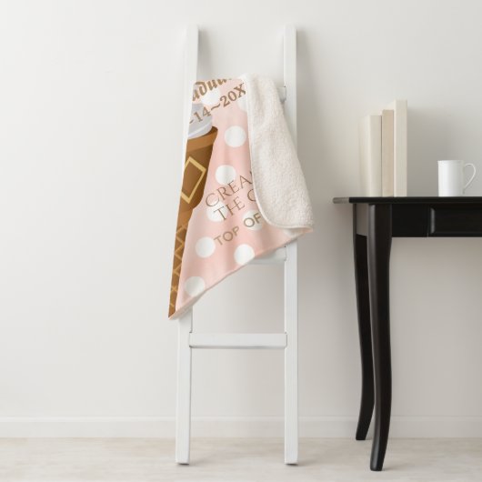 Couverture Sherpa Conne de crème glacée à la vanille souple (En situation)