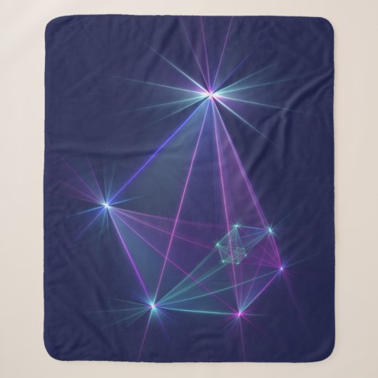Couverture Sherpa Constellation, Art Fractal Abstrait Imaginaire (Devant)