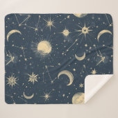 Couverture Sherpa Constellation céleste - Nuit étoilée (3) (Devant (Horizontal))