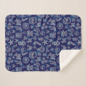 Couverture Sherpa Constellations de Noël d'hiver Motif étoilé (Devant (Horizontal))