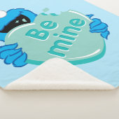 Couverture Sherpa Cookie Monster "Be Mine" Candy Saint-Valentin (3/4)