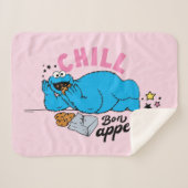 Couverture Sherpa Cookie Monster | Bon appétit Chill (Devant (Horizontal))