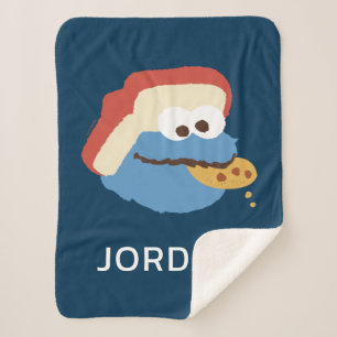 Couverture Sherpa Cookie Monster Camp Cookies   Ajouter Votre Nom