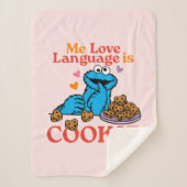 Couverture Sherpa Cookie Monster | Citation de la Saint Valentin (Devant)